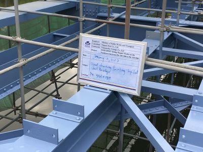 Thi công cầu thép đường ray Campuchia