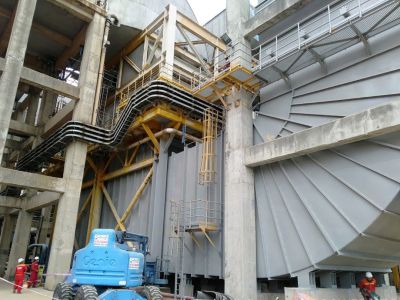 Thi công làm sạch và sơn bề mặt khu vực FGD